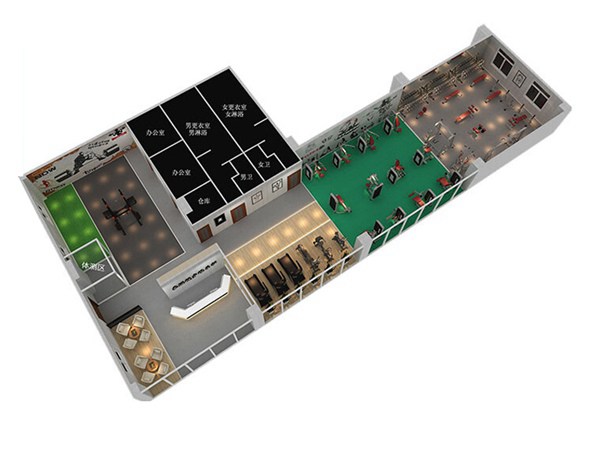 800平方健身房配置方案-广西leyu.乐鱼体育健身器材有限公司