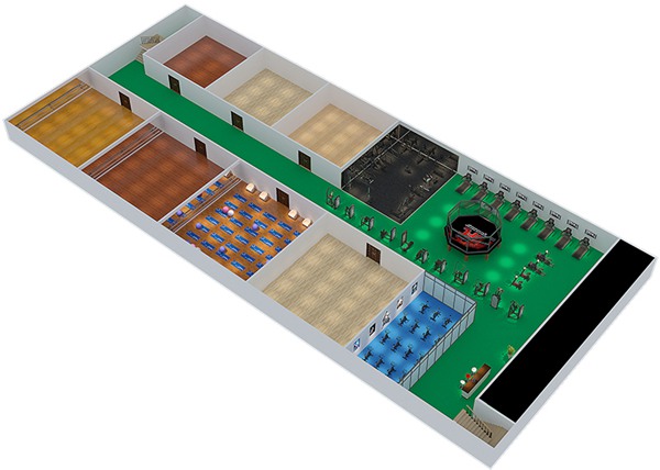 1800平方健身房配置方案-广西leyu.乐鱼体育健身器材有限公司